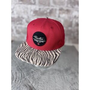 Primitive Hat Cap Strap Back Red Zebra Print Brim Mens Los Angeles Skate